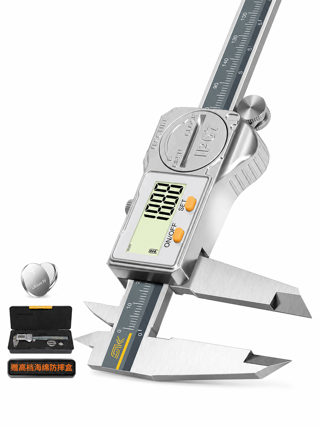 SYNTEK IP67 Waterproof Digital Display Metal High-Precision Caliper